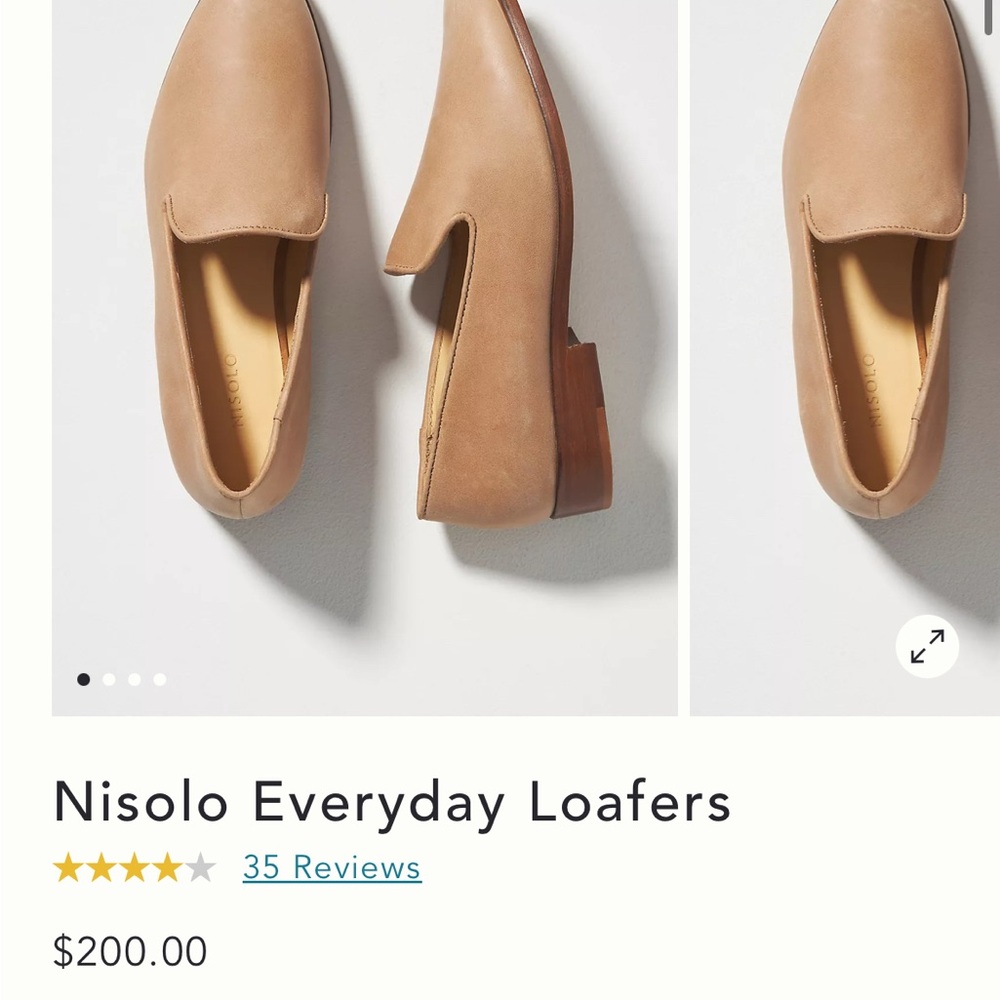 Anthropologie Nisolo Tan Minimalist Flats